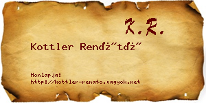 Kottler Renátó névjegykártya
